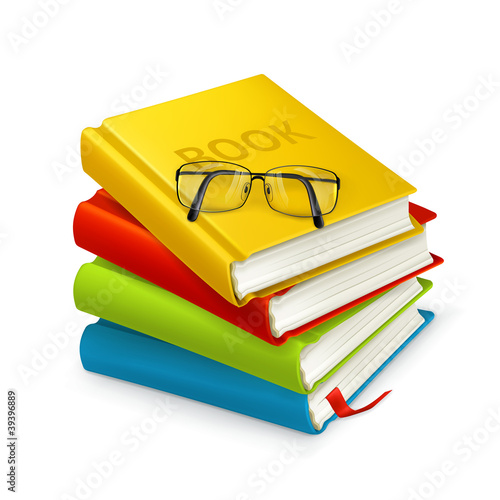 Books and glasses