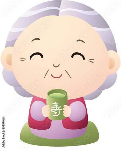 お茶飲みばあちゃん