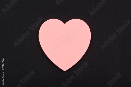pink heart notepaper