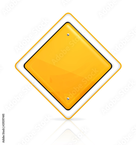 Priority road sign
