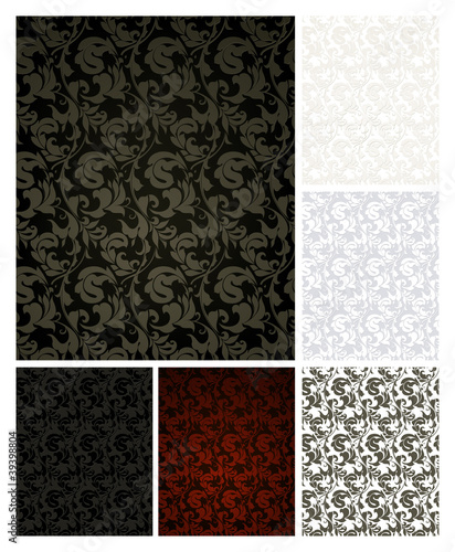 Wallpaper pattern seamless, set