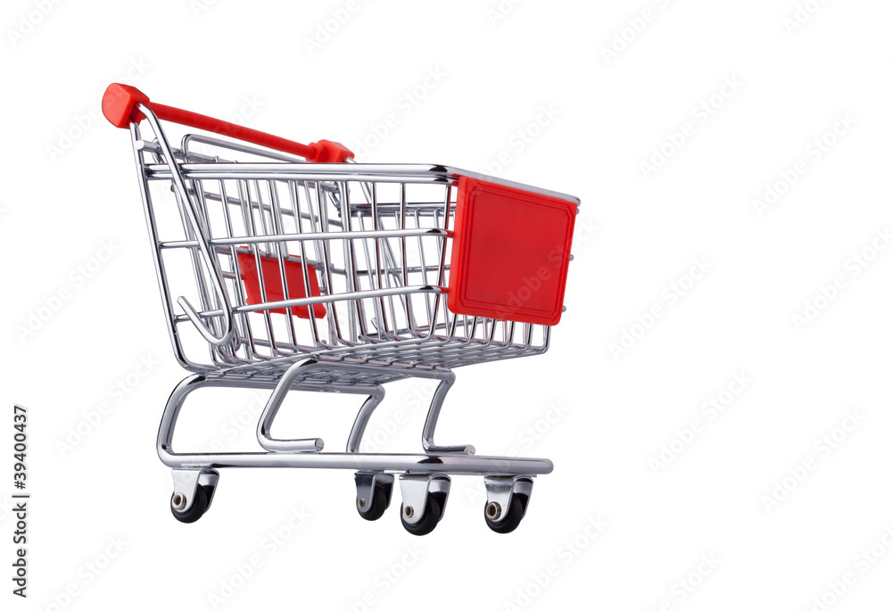 Shopping cart isolated on white