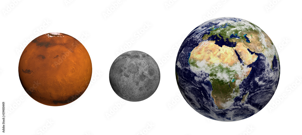 Fototapeta Erde, Mond und Mars - Earth Texture by NASA.gov