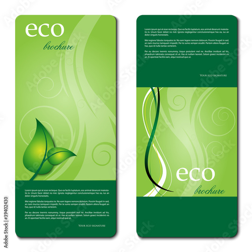 eco promotion brochure with diverse logo green elements