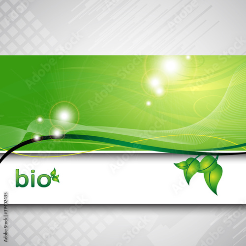 ecology green background card