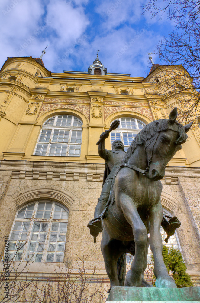 Hunyadi Janos statue, Vajdahunyad castle, Budapest, Hungary