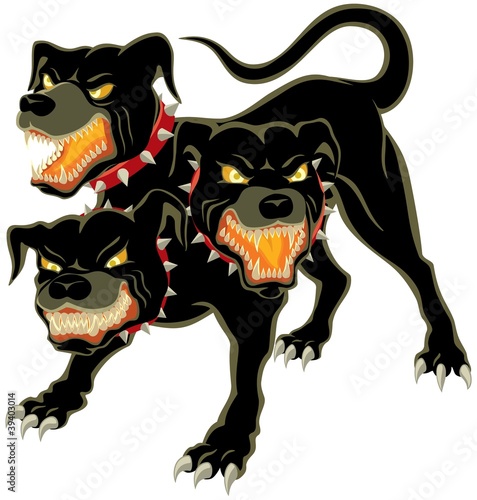 Fotografía Cerberus on White
