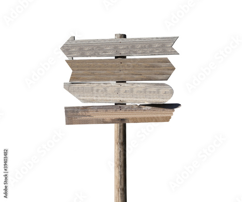 Old Blank Wood Arrow Sign