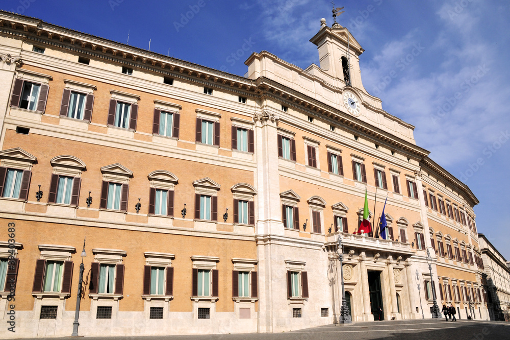 Palazzo Montecitorio (Camera dei Deputati), Roma Stock Photo | Adobe Stock