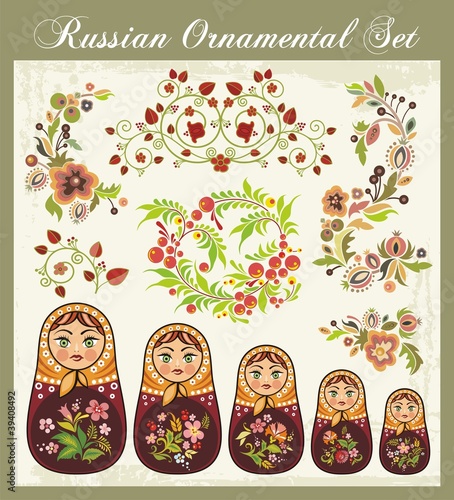 Vector Ornaments in Russian Style