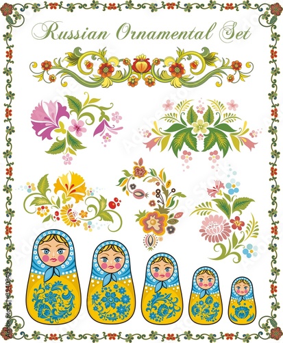 Vector Ornaments in Russian Style