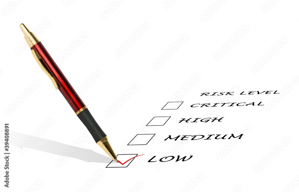 Checklist for risk level Checklist for risk level
