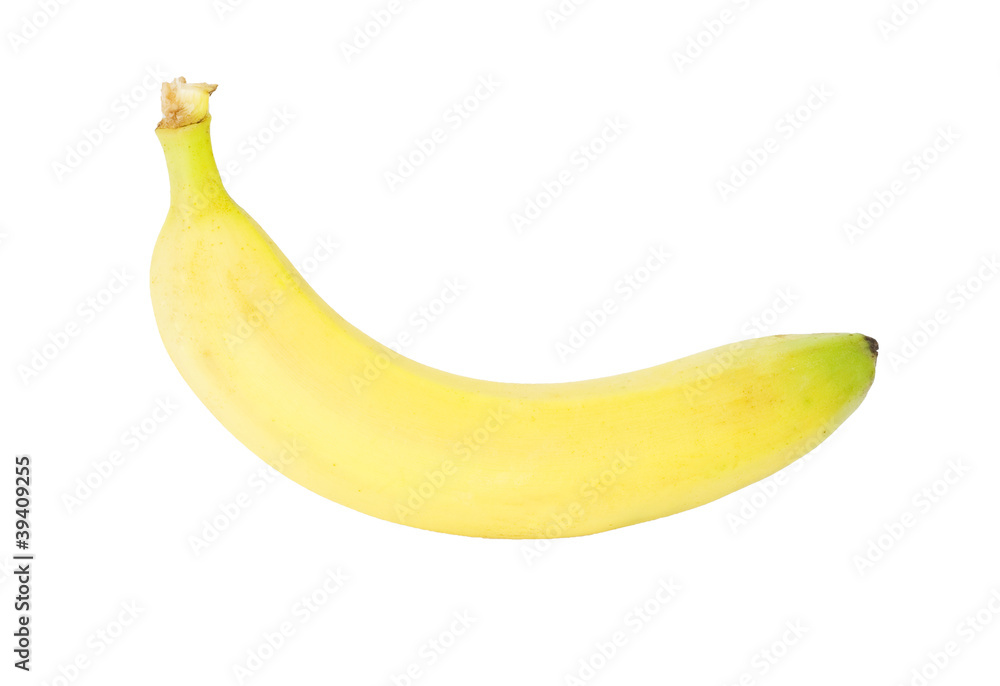 Ripe banana isolated on white background Ripe banana isolated on white background