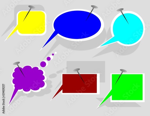 Paper colourful bubble for speech