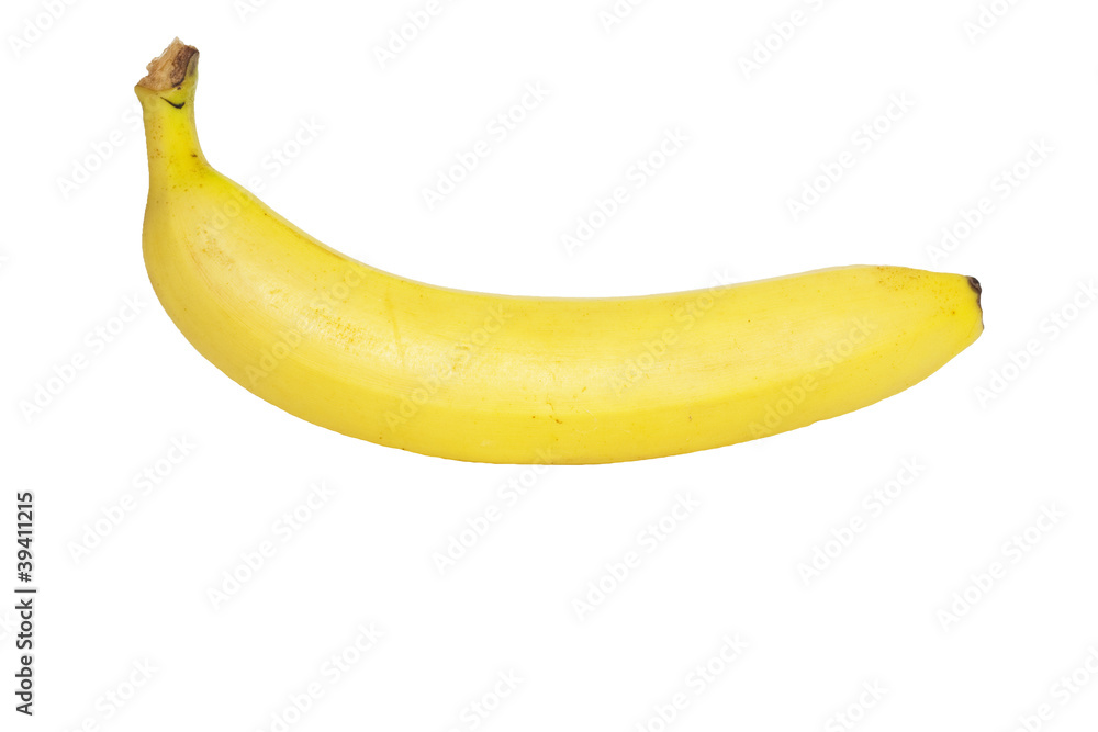 Ripe banana isolated on white background