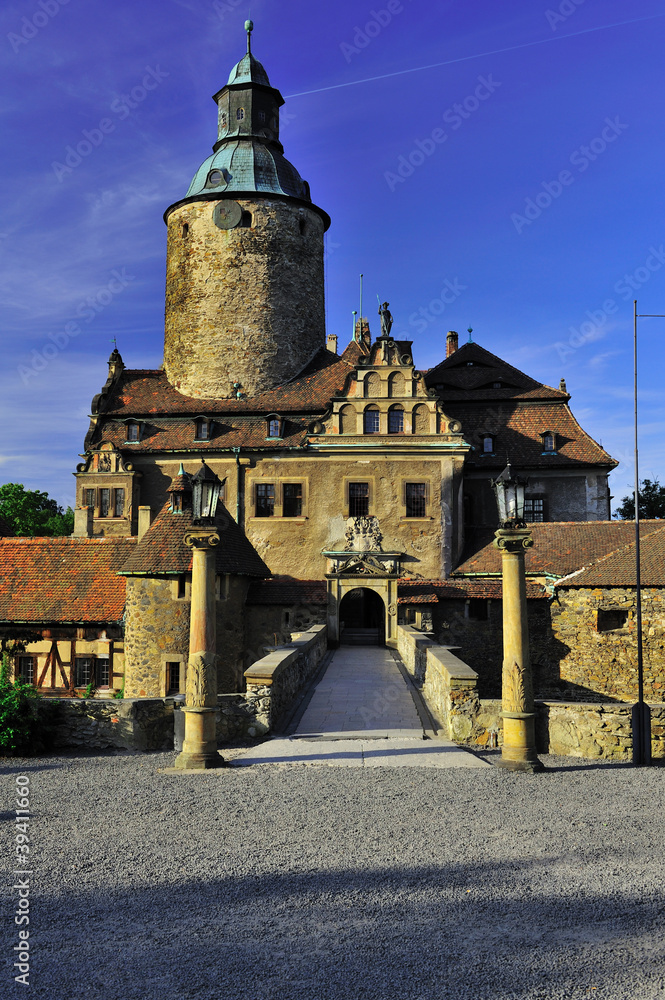 Czocha Castle is situated in Lesna by the Kwisa river in Poland