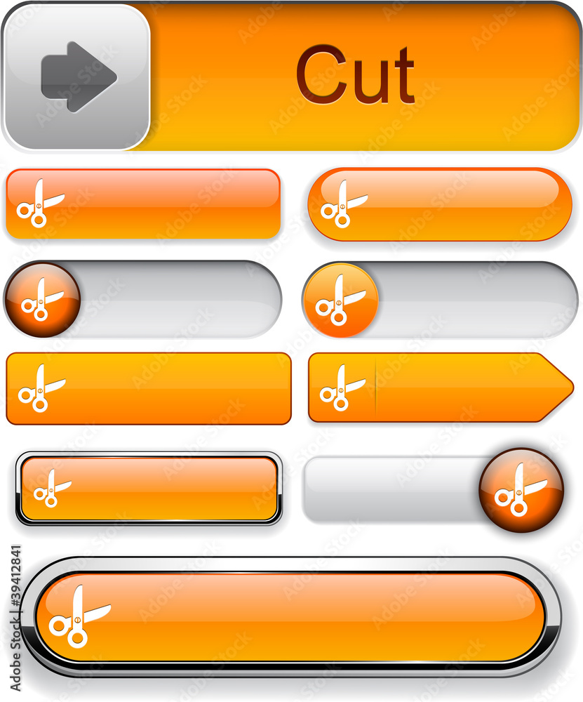 Cut high-detailed web button collection. Cut high-detailed web button collection.