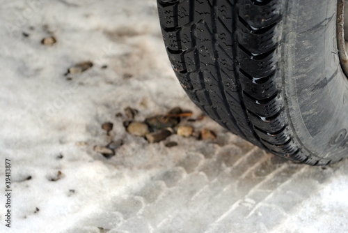 snow pneumatic tire for winter season © ilposeidone