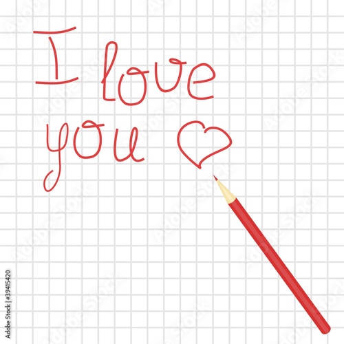 declaration of love and pencil