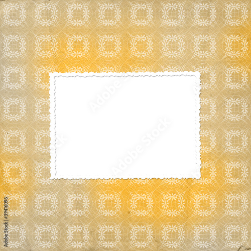 Yellow ornamental background for backdrop or design