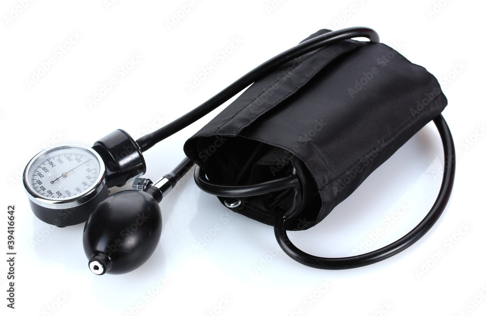 Black tonometer isolated on white Black tonometer isolated on white