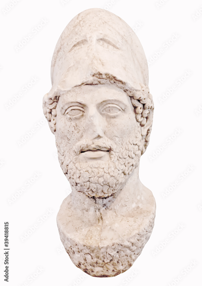 Bust of the greek statesman Pericles of Athens Greece