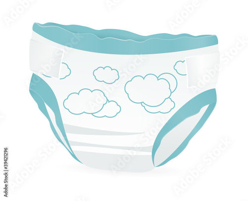 Papier peint Baby diapers with funny picture on it