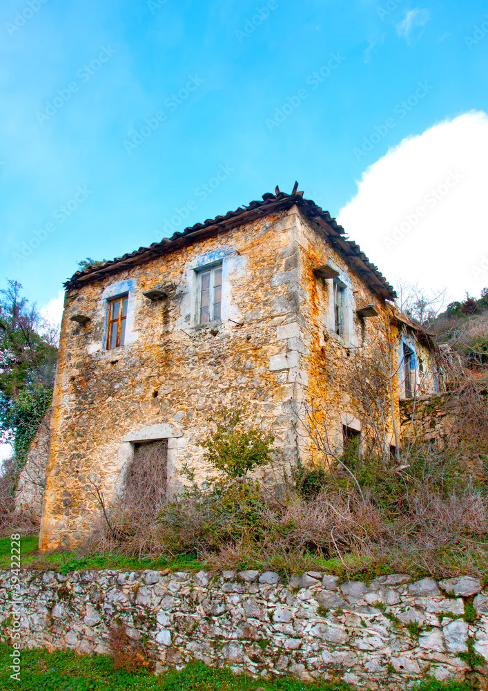 Old abandoned house in a Greek village