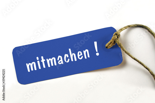 mitmachen ! - Plakette photo