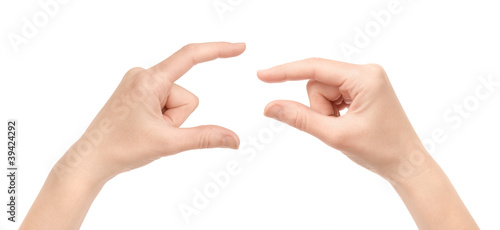 Measuring Hands Isolated photo