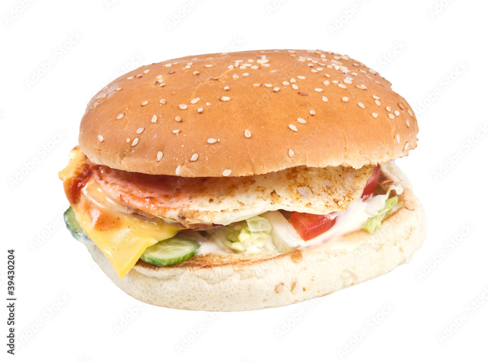 hamburger isolated on white hamburger isolated on white