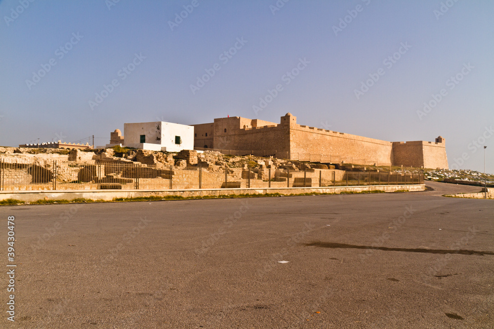 Ribat - arabic fortification and cemetery in Mahdia - seaside to