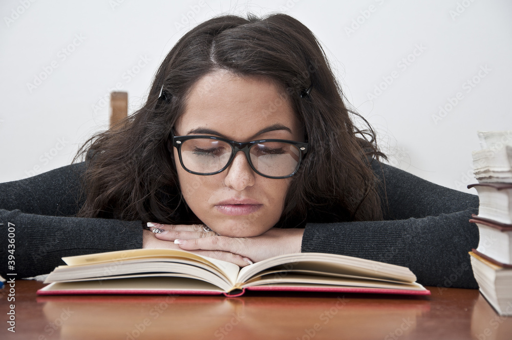 Student girl learning Student girl learning
