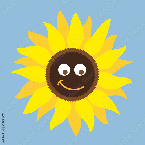 Sonnenblume mit Gesicht