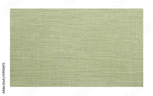 green fabric sample isolated on white background