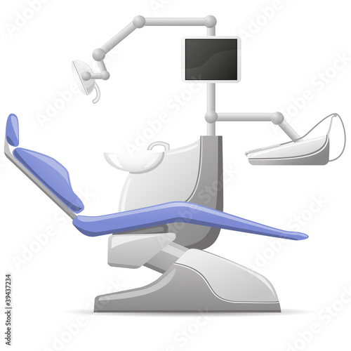 medical dental arm-chair vector illustration