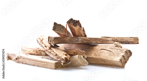 Bilde på lerret kindling wood on white background