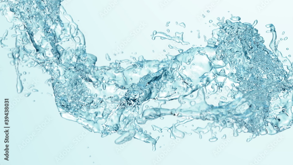 Slow motion flowing water