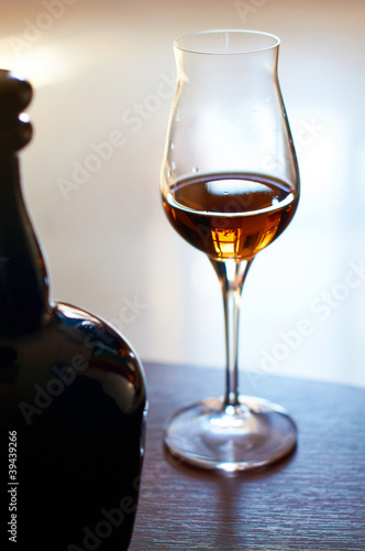 glass of brandy or whisky