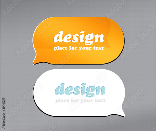 Set of speech bubbles.