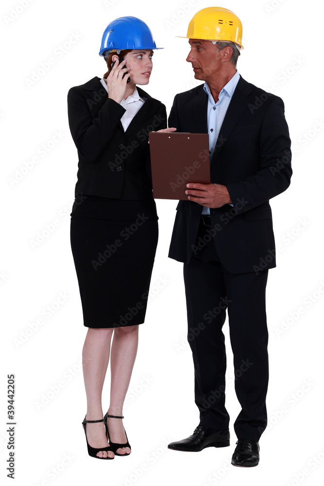 businesspeople on a construction site businesspeople on a construction site