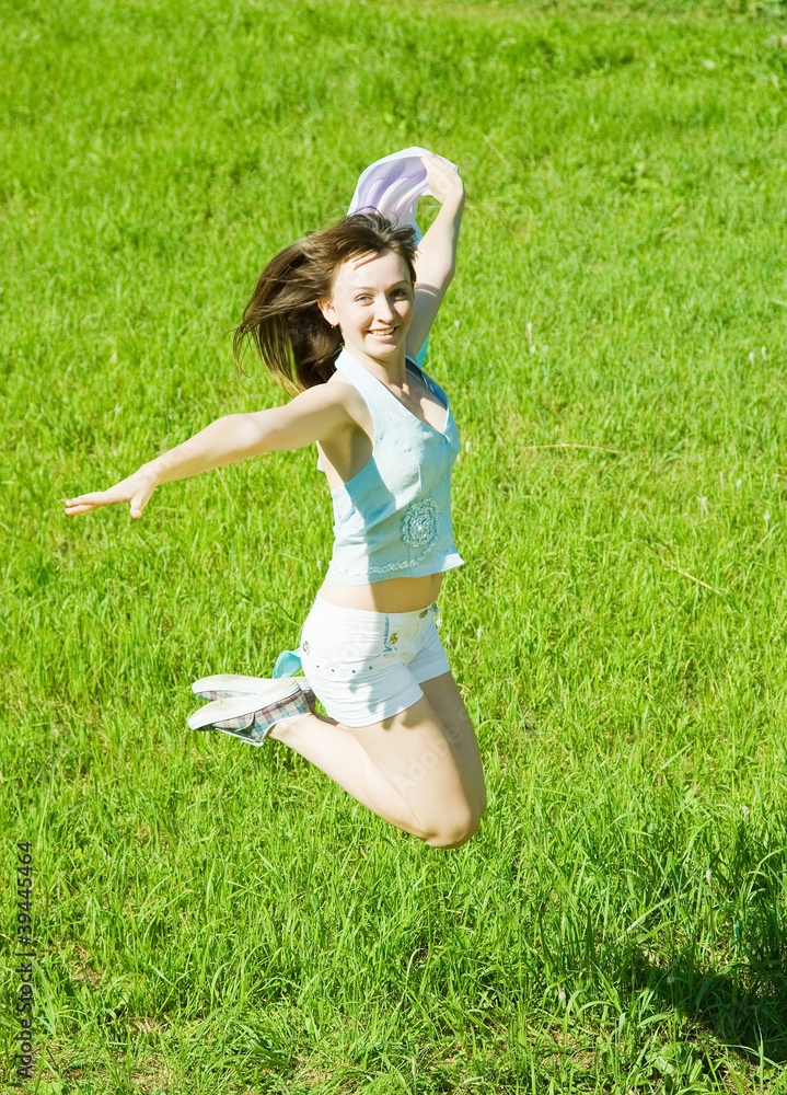 Fototapeta premium Jumping girl