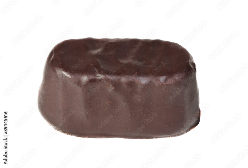 candy in a chocolate on a white background candy in a chocolate on a white background