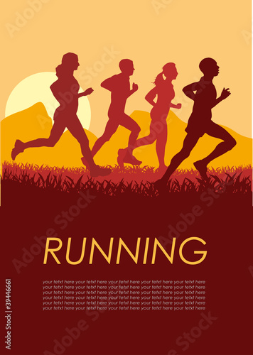Vector running poster
