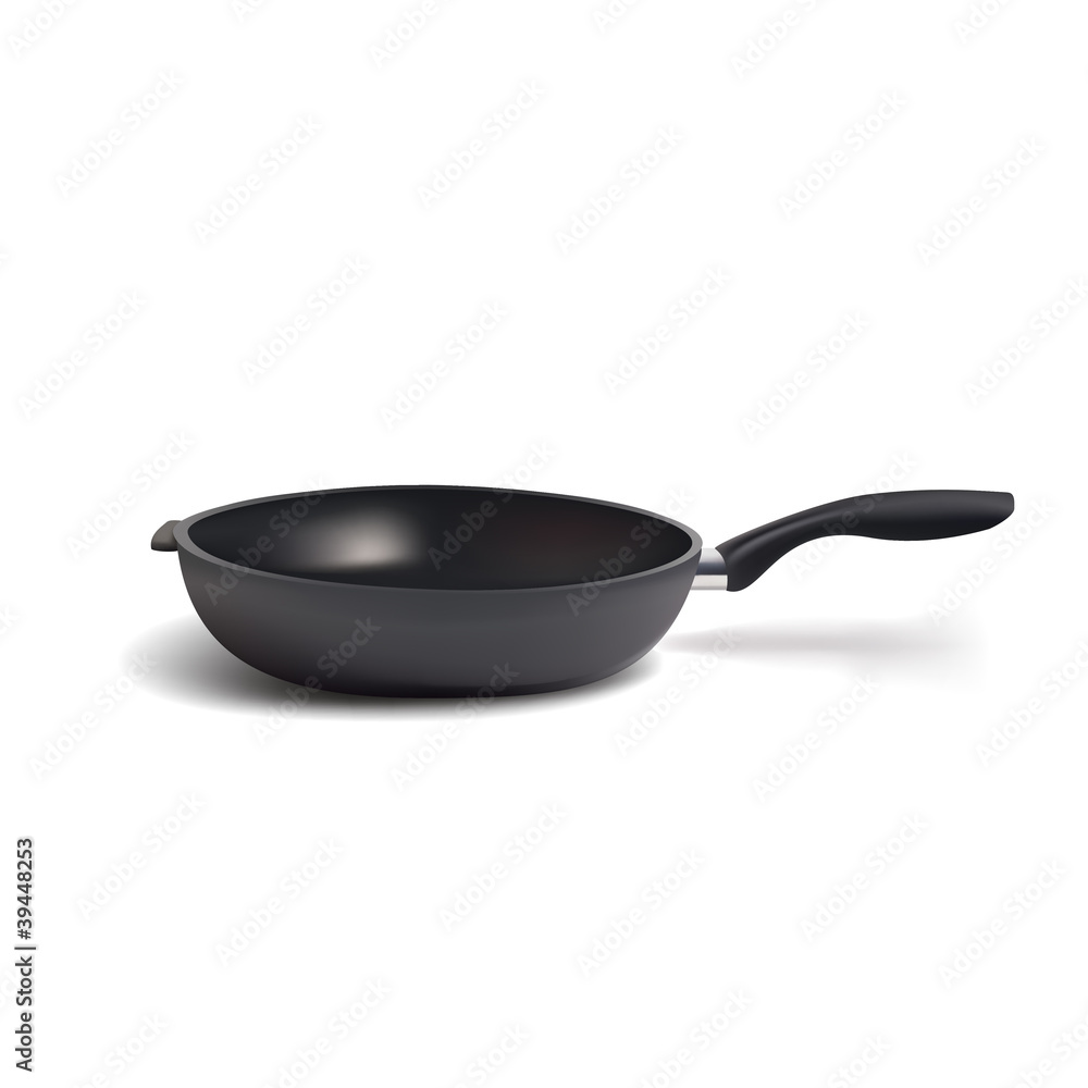 black kitchen pan(EPS 8) isolated black kitchen pan(EPS 8) isolated