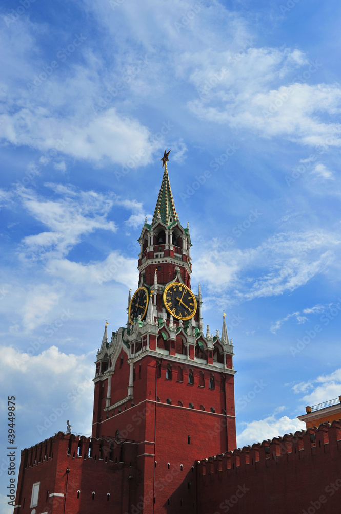 Clock of the Kremlin in Moscow, Russia (Spasskaya tower)