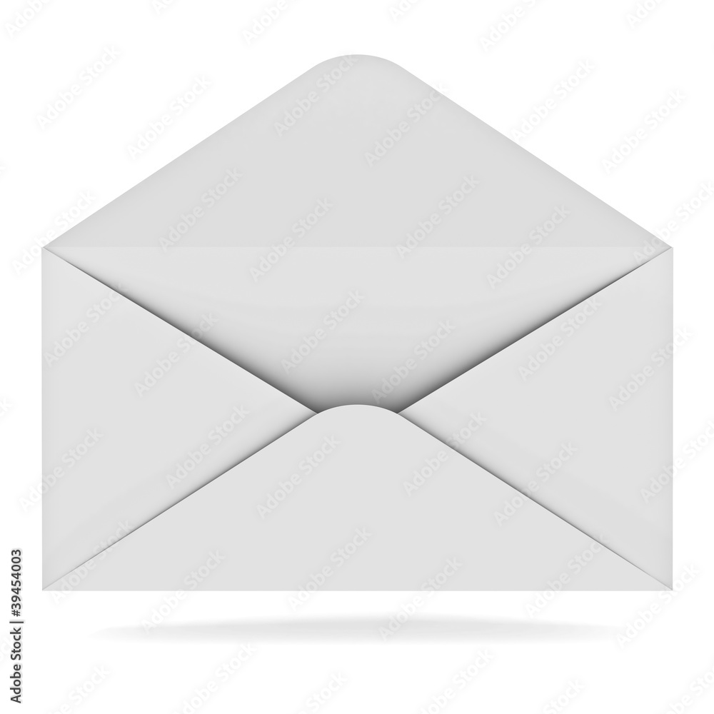 Opened envelope isolated on white background Opened envelope isolated on white background