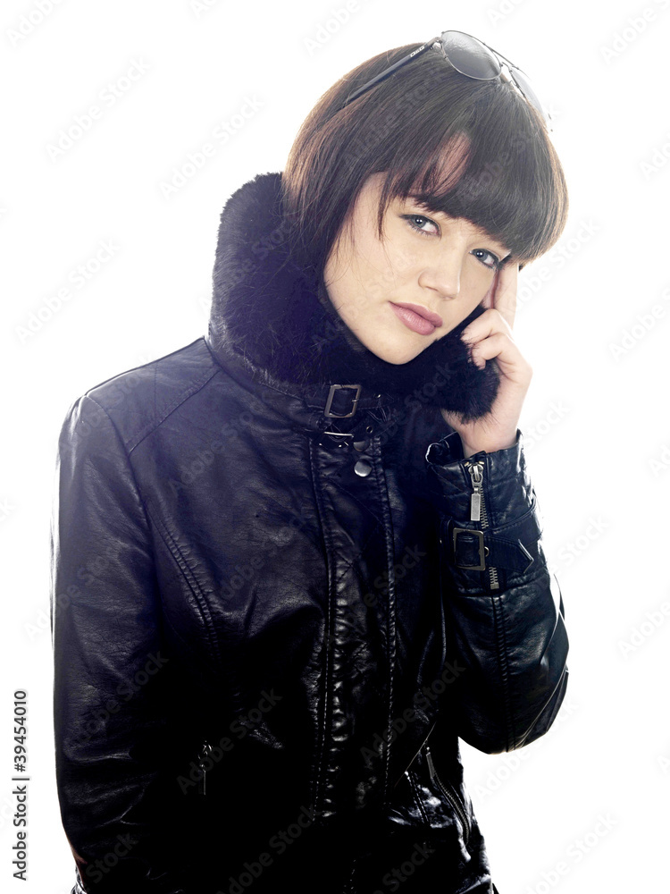 Thoughful Young Woman Mobile Phone. Model Released Thoughful Young Woman Mobile Phone. Model Released