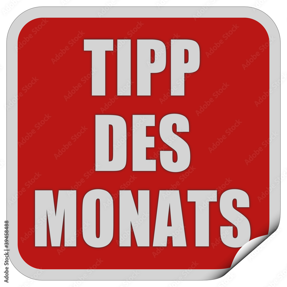 Sticker rot quadrat cu TIPP DES MONATS Sticker rot quadrat cu TIPP DES MONATS