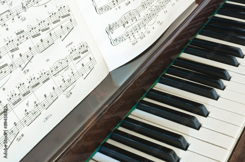 Fototapeta premium Клавиши и ноты